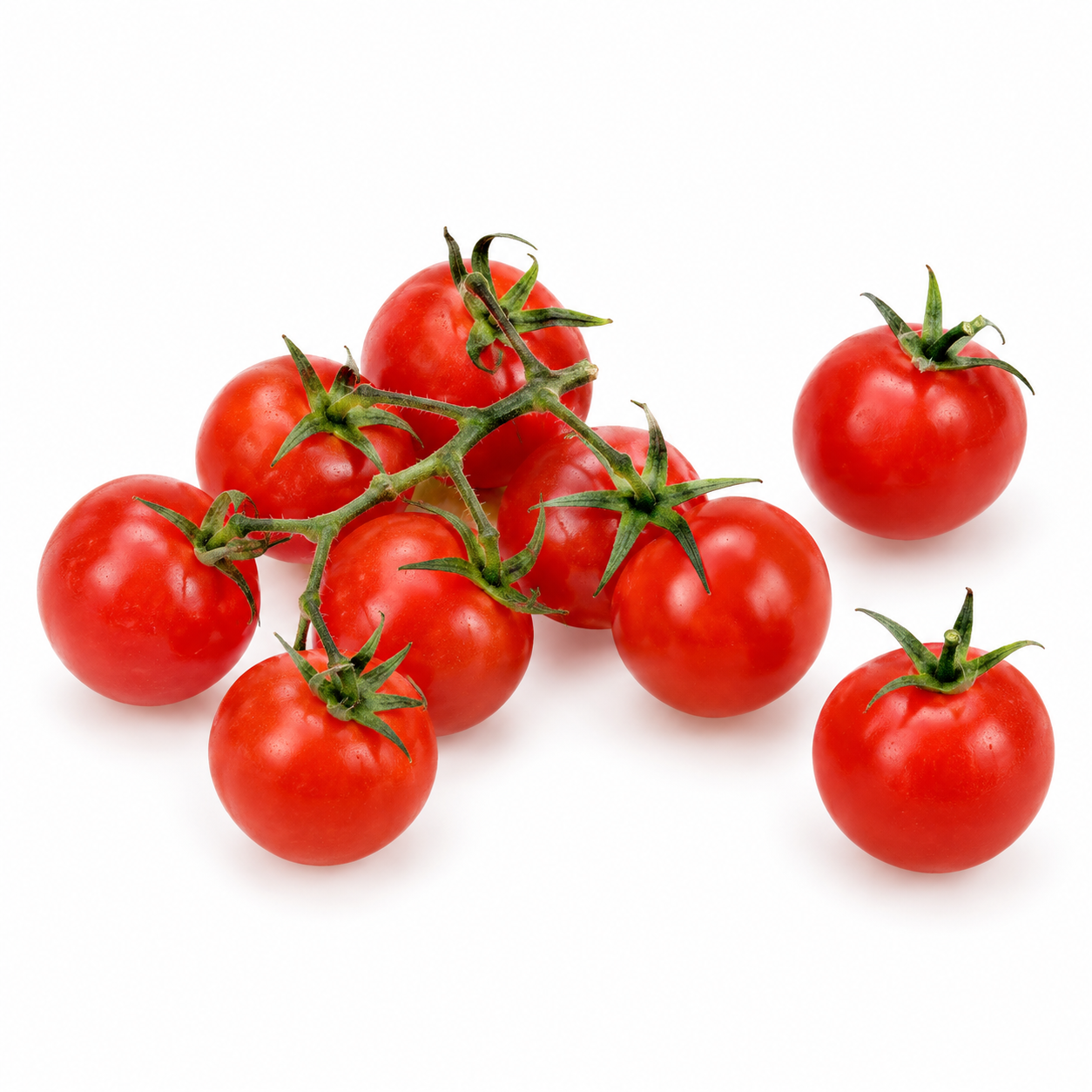 Illustration de tomates cerises sur fond blanc